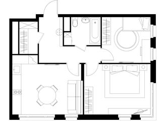 2-BD Apartment Sale, 57.6 sq. m. at Peredelkino Blizhnee, Korneya Chukovskogo Street, 1, Vnukovskoye Settlement, Moscow, Russia #4