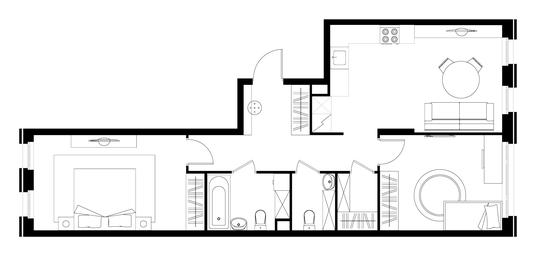 2-BD Apartment Sale, 69.3 sq. m. at Peredelkino Blizhnee, Korneya Chukovskogo Street, 1, Vnukovskoye Settlement, Moscow, Russia #4