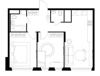 2-BD Apartment Sale, 59.2 sq. m. at Peredelkino Blizhnee, Korneya Chukovskogo Street, 1, Vnukovskoye Settlement, Moscow, Russia #4