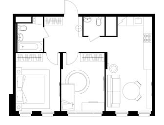 2-BD Apartment Sale, 59.2 sq. m. at Peredelkino Blizhnee, Korneya Chukovskogo Street, 1, Vnukovskoye Settlement, Moscow, Russia #4