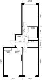 2-BD Apartment Sale, 63.2 sq. m. at Peredelkino Blizhnee, Korneya Chukovskogo Street, 1, Vnukovskoye Settlement, Moscow, Russia #3