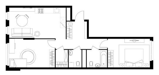 2-BD Apartment Sale, 69.1 sq. m. at Peredelkino Blizhnee, Korneya Chukovskogo Street, 1, Vnukovskoye Settlement, Moscow, Russia #4