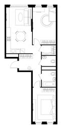 2-BD Apartment Sale, 70.2平方米 at Peredelkino Blizhnee, Korneya Chukovskogo Street, 1, Vnukovskoye Settlement, Moscow, Russia #4