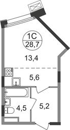 Apartment Sale, 28.7 sq. m. at Rezidentsii Skolkovo, Kashtanovaya ulitsa, 1, rabochiy posyolok Zarechye, Odintsovskiy City District, Moscow Region, Russia #2 Apartment Sale, 28.7 sq. m. at Rezidentsii Skolkovo, Kashtanovaya ulitsa, 1, rabochiy posyolok Zarechye, Odintsovskiy City District, Moscow Region, Russia #2