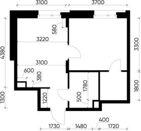 Apartment Sale, 36.7 sq. m. at Rezidentsii Skolkovo, Kashtanovaya ulitsa, 1, rabochiy posyolok Zarechye, Odintsovskiy City District, Moscow Region, Russia #3