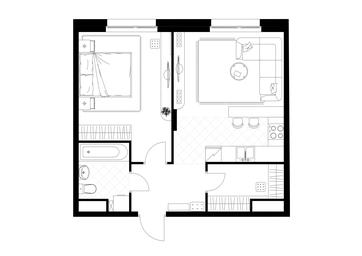Apartment Sale, 49.4 sq. m. at Rezidentsii Skolkovo, Kashtanovaya ulitsa, 1, rabochiy posyolok Zarechye, Odintsovskiy City District, Moscow Region, Russia #4