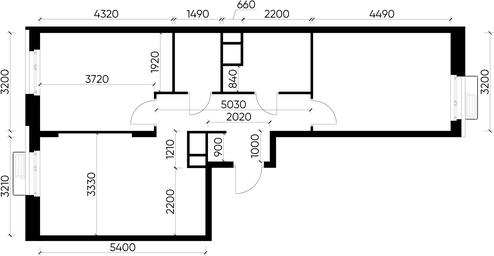 2-BD Apartment Sale, 60.5 sq. m. at Rezidentsii Skolkovo, Kashtanovaya ulitsa, 1, rabochiy posyolok Zarechye, Odintsovskiy City District, Moscow Region, Russia #3