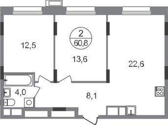 2-BD Apartment Sale, 60.8 sq. m. at Rezidentsii Skolkovo, Kashtanovaya ulitsa, 1, rabochiy posyolok Zarechye, Odintsovskiy City District, Moscow Region, Russia #2 2-BD Apartment Sale, 60.8 sq. m. at Rezidentsii Skolkovo, Kashtanovaya ulitsa, 1, rabochiy posyolok Zarechye, Odintsovskiy City District, Moscow Region, Russia #2