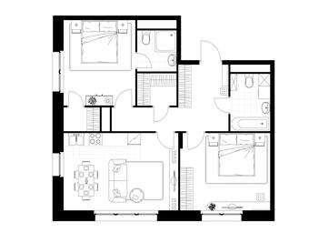 2-BD Apartment Sale, 70.3 sq. m. at Rezidentsii Skolkovo, Kashtanovaya ulitsa, 1, rabochiy posyolok Zarechye, Odintsovskiy City District, Moscow Region, Russia #4