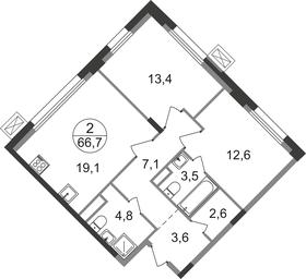 2-BD Apartment Sale, 66.7平方米 at Rezidentsii Skolkovo, Kashtanovaya ulitsa, 1, rabochiy posyolok Zarechye, Odintsovskiy City District, Moscow Region, Russia #2 2-BD Apartment Sale, 66.7平方米 at Rezidentsii Skolkovo, Kashtanovaya ulitsa, 1, rabochiy posyolok Zarechye, Odintsovskiy City District, Moscow Region, Russia #2