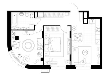 2-BD Apartment Sale, 63.2 sq. m. at Rezidentsii Skolkovo, Kashtanovaya ulitsa, 1, rabochiy posyolok Zarechye, Odintsovskiy City District, Moscow Region, Russia #4
