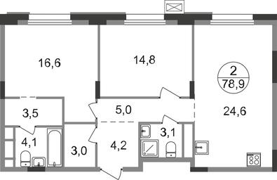 2-BD Apartment Sale, 78.9 sq. m. at Rezidentsii Skolkovo, Kashtanovaya ulitsa, 1, rabochiy posyolok Zarechye, Odintsovskiy City District, Moscow Region, Russia #2 2-BD Apartment Sale, 78.9 sq. m. at Rezidentsii Skolkovo, Kashtanovaya ulitsa, 1, rabochiy posyolok Zarechye, Odintsovskiy City District, Moscow Region, Russia #2