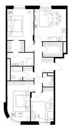 3-BD Apartment Sale, 105.6平方米 at Rezidentsii Skolkovo, Kashtanovaya ulitsa, 1, rabochiy posyolok Zarechye, Odintsovskiy City District, Moscow Region, Russia #4