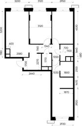 3-BD Apartment Sale, 87.3 sq. m. at Rezidentsii Skolkovo, Kashtanovaya ulitsa, 1, rabochiy posyolok Zarechye, Odintsovskiy City District, Moscow Region, Russia #3