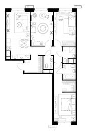 3-BD Apartment Sale, 87.3 sq. m. at Rezidentsii Skolkovo, Kashtanovaya ulitsa, 1, rabochiy posyolok Zarechye, Odintsovskiy City District, Moscow Region, Russia #4