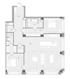 2-BD Apartment Sale, 122.85 sq. m. at Klubny dom Forum (Klubny dom Forum), Sadovaya-Sukharevskaya Street, Moscow, Russia #3