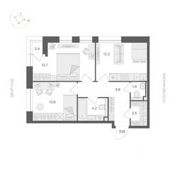 1-BD Apartment Sale, 53.9 sq. m. at ARTEL (Artel), Elektrozavodskaya Street, Moscow, Russia #3 1-BD Apartment Sale, 53.9 sq. m. at ARTEL (Artel), Elektrozavodskaya Street, Moscow, Russia #3