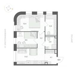 1-BD Apartment Sale, 50.4 sq. m. at ARTEL (Artel), Elektrozavodskaya Street, Moscow, Russia #3