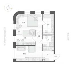 1-BD Apartment Sale, 50.4 sq. m. at ARTEL (Artel), Elektrozavodskaya Street, Moscow, Russia #3