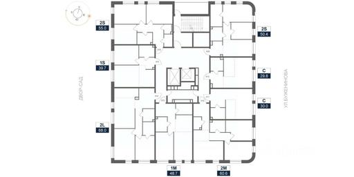 1-BD Apartment Sale, 60.6平方米 at ARTEL (Artel), Elektrozavodskaya Street, Moscow, Russia #2