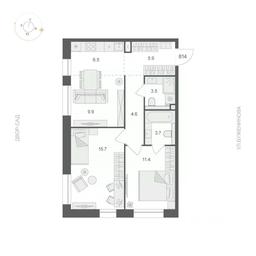 1-BD Apartment Sale, 61.2 sq. m. at ARTEL (Artel), Elektrozavodskaya Street, Moscow, Russia #3