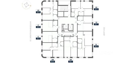 1-BD Apartment Sale, 60.6 sq. m. at ARTEL (Artel), Elektrozavodskaya Street, Moscow, Russia #2
