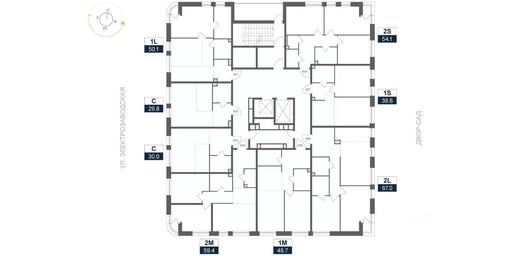 1-BD Apartment Sale, 59.25 sq. m. at ARTEL (Artel), Elektrozavodskaya Street, Moscow, Russia #2