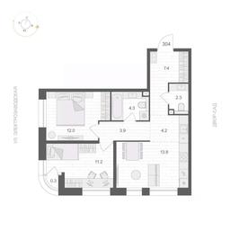 1-BD Apartment Sale, 59.25 sq. m. at ARTEL (Artel), Elektrozavodskaya Street, Moscow, Russia #3