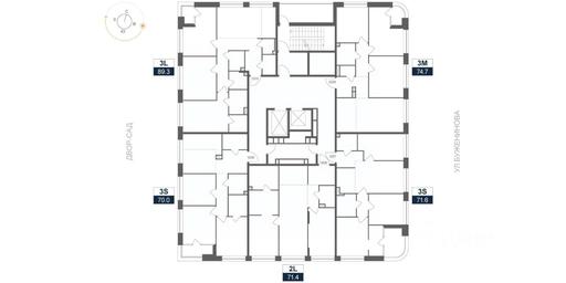 2-BD Apartment Sale, 69.1 sq. m. at ARTEL (Artel), Elektrozavodskaya Street, Moscow, Russia #2