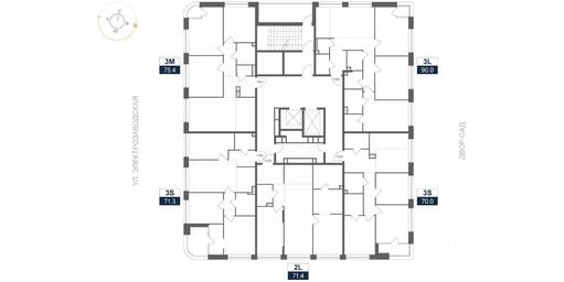 2-BD Apartment Sale, 75.1平方米 at ARTEL (Artel), Elektrozavodskaya Street, Moscow, Russia #2 2-BD Apartment Sale, 75.1平方米 at ARTEL (Artel), Elektrozavodskaya Street, Moscow, Russia #2