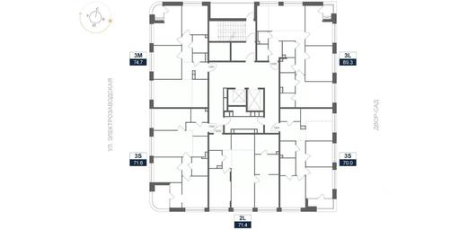 2-BD Apartment Sale, 74.15 sq. m. at ARTEL (Artel), Elektrozavodskaya Street, Moscow, Russia #2 2-BD Apartment Sale, 74.15 sq. m. at ARTEL (Artel), Elektrozavodskaya Street, Moscow, Russia #2