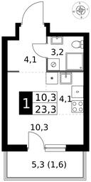 Apartment Sale, 23.3平方米 at 1 Izmajlovskij, Montazhnaya Street, 8с13, Moscow, Russia #3