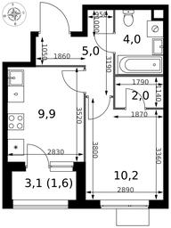 1-BD Apartment Sale, 32.7 sq. m. at 1 Izmajlovskij, Montazhnaya Street, 8с13, Moscow, Russia #2 1-BD Apartment Sale, 32.7 sq. m. at 1 Izmajlovskij, Montazhnaya Street, 8с13, Moscow, Russia #2