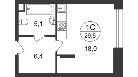 Apartment Sale, 29.5 sq. m. at Peredelkino Blizhnee, Korneya Chukovskogo Street, 1, Vnukovskoye Settlement, Moscow, Russia #3 Apartment Sale, 29.5 sq. m. at Peredelkino Blizhnee, Korneya Chukovskogo Street, 1, Vnukovskoye Settlement, Moscow, Russia #3