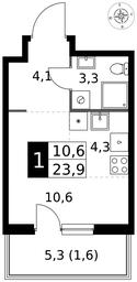 Apartment Sale, 23.9平方米 at 1 Izmajlovskij, Montazhnaya Street, 8с13, Moscow, Russia #3 Apartment Sale, 23.9平方米 at 1 Izmajlovskij, Montazhnaya Street, 8с13, Moscow, Russia #3