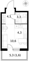 Apartment Sale, 23.9平方米 at 1 Izmajlovskij, Montazhnaya Street, 8с13, Moscow, Russia #4