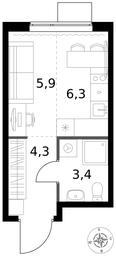 Apartment Sale, 19.9 sq. m. at 1 Izmajlovskij, Montazhnaya Street, 8с13, Moscow, Russia #4