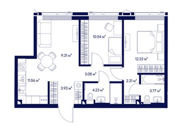 2-BD Apartment Sale, 61.06 sq. m. at Jois, 3rd Silikatny Drive, 10, Moscow, Russia #4