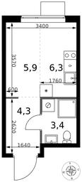 Apartment Sale, 19.9 sq. m. at 1 Izmajlovskij, Montazhnaya Street, 8с13, Moscow, Russia #2 Apartment Sale, 19.9 sq. m. at 1 Izmajlovskij, Montazhnaya Street, 8с13, Moscow, Russia #2