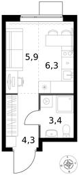 Apartment Sale, 19.9 sq. m. at 1 Izmajlovskij, Montazhnaya Street, 8с13, Moscow, Russia #4
