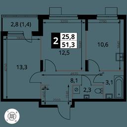 Продажа 2-комн. квартиры, 51,3 м² в ЖК «Первый Донской», жилой микрорайон Сапроново, деревня Сапроново, Ленинский городской округ, Московская область, Россия #2 Продажа 2-комн. квартиры, 51,3 м² в ЖК «Первый Донской», жилой микрорайон Сапроново, деревня Сапроново, Ленинский городской округ, Московская область, Россия #2
