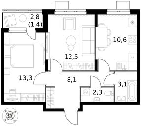 Продажа 2-комн. квартиры, 51,3 м² в ЖК «Первый Донской», жилой микрорайон Сапроново, деревня Сапроново, Ленинский городской округ, Московская область, Россия #3 Продажа 2-комн. квартиры, 51,3 м² в ЖК «Первый Донской», жилой микрорайон Сапроново, деревня Сапроново, Ленинский городской округ, Московская область, Россия #3