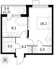 Продажа 1-комн. квартиры, 37,1 м² в ЖК «Первый Донской», жилой микрорайон Сапроново, деревня Сапроново, Ленинский городской округ, Московская область, Россия #3 Продажа 1-комн. квартиры, 37,1 м² в ЖК «Первый Донской», жилой микрорайон Сапроново, деревня Сапроново, Ленинский городской округ, Московская область, Россия #3