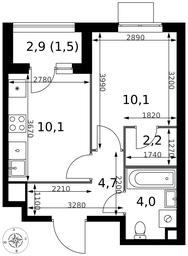 1-BD Apartment Sale, 32.6 sq. m. at 1 Izmajlovskij, Montazhnaya Street, 8с13, Moscow, Russia #2 1-BD Apartment Sale, 32.6 sq. m. at 1 Izmajlovskij, Montazhnaya Street, 8с13, Moscow, Russia #2