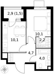 1-BD Apartment Sale, 32.6 sq. m. at 1 Izmajlovskij, Montazhnaya Street, 8с13, Moscow, Russia #3 1-BD Apartment Sale, 32.6 sq. m. at 1 Izmajlovskij, Montazhnaya Street, 8с13, Moscow, Russia #3