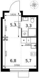 Apartment Sale, 21.1 sq. m. at 1 Izmajlovskij, Montazhnaya Street, 8с13, Moscow, Russia #2 Apartment Sale, 21.1 sq. m. at 1 Izmajlovskij, Montazhnaya Street, 8с13, Moscow, Russia #2