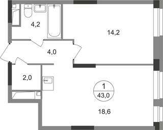 Apartment Sale, 43 sq. m. at Pervyi Moskovskiy, ulitsa Bianki, 1, Moskovskiy, Moscow, Russia #2 Apartment Sale, 43 sq. m. at Pervyi Moskovskiy, ulitsa Bianki, 1, Moskovskiy, Moscow, Russia #2