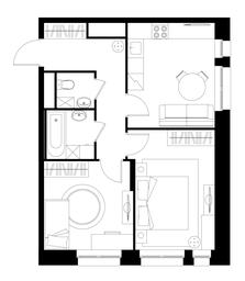 2-BD Apartment Sale, 51.5 sq. m. at Pervyi Moskovskiy, ulitsa Bianki, 1, Moskovskiy, Moscow, Russia #4