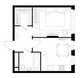 Apartment Sale, 36.9 sq. m. at Peredelkino Blizhnee, Korneya Chukovskogo Street, 1, Vnukovskoye Settlement, Moscow, Russia #4