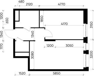 Apartment Sale, 42.9 sq. m. at Pervyi Moskovskiy, ulitsa Bianki, 1, Moskovskiy, Moscow, Russia #3